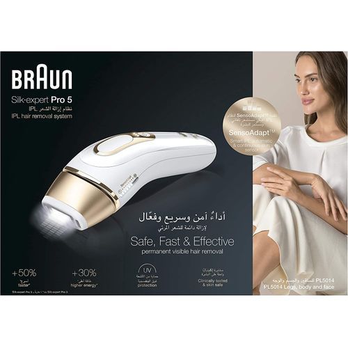 من أفضل آلات الليزر المنزلي braun silk expert pro 5 pl5014